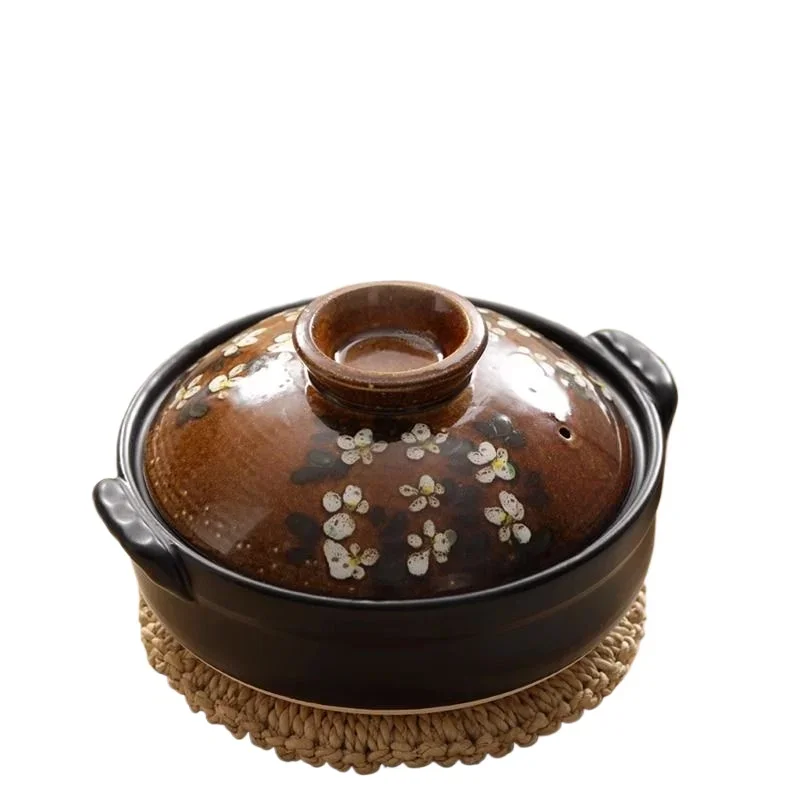 Burnt cherry road soil pot casserole stew soup pot household coal gas casserole