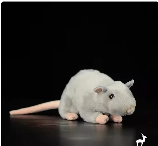 Gray, white mouse plush toy mouse doll simulation animal For Children Birthday Gift