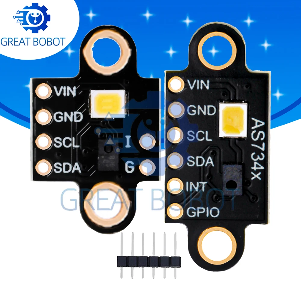 AS7341/AS734x Spectral Sensor Module - High Accuracy Color Detection, Temperature & Lux Measurement for Arduino Projects