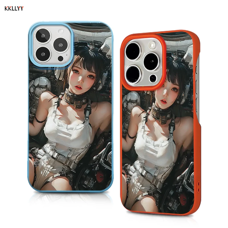 

Skin friendly Phone Case for iPhone 16E/15/14/13 Pro Max/12/XR Printed Phone Cover Anime girl Shockproof Gym Lover Gift