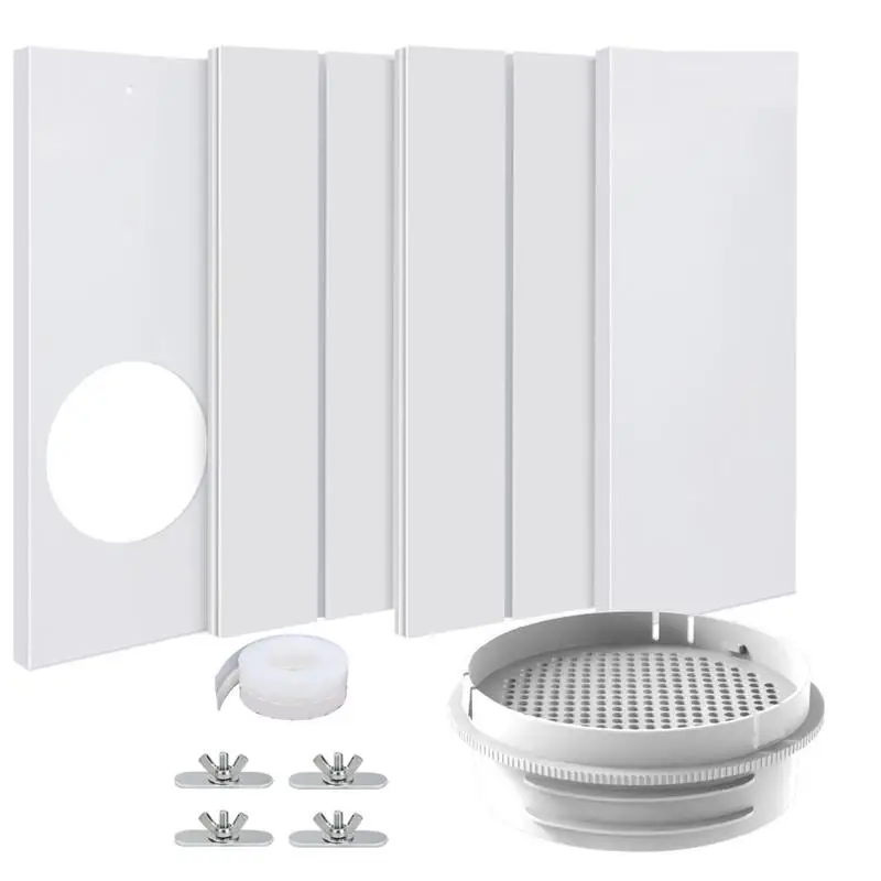 

Portable AC Window Vent Kit Portable AC Window Kit Adjustable Sliding Window AC Vent Kit AC Window Seal Plates For Exhaust Hose