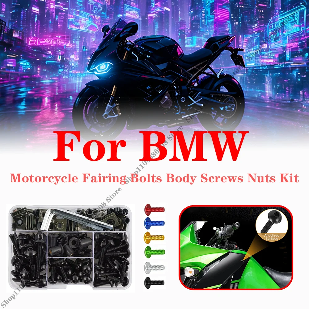 

Motorcycle Fairing Bolts Body Screws Nuts Kit Fastener Clips For BMW R12 R18 F800 F900 S1000 M1000 K1600