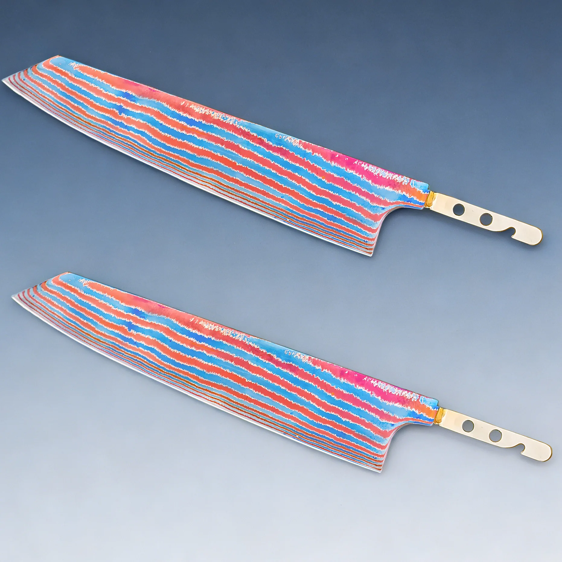 1/2/3/4/5PCS,Kitchen Knife Blade Set Kiritsuke Knife Blade Set Titanium Damascus Steel Chef Knife Blade DIY Making Tools