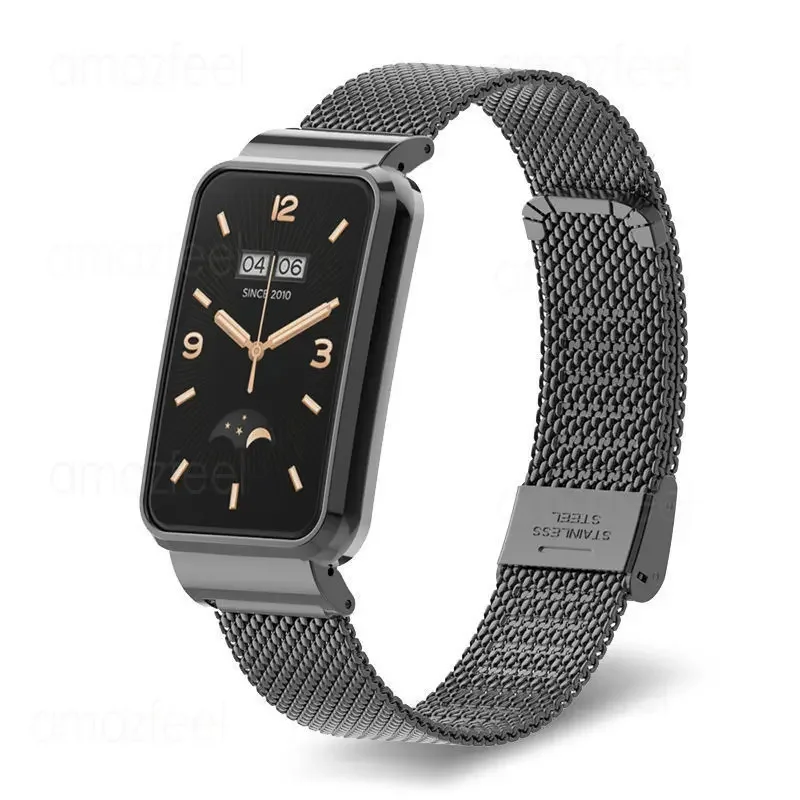 Bracelet en métal pour Xiaomi Mi Band 7 Pro, étui de protection de bracelet, housse de bracelet, ceinture, sangles de montre en cuir, Correa