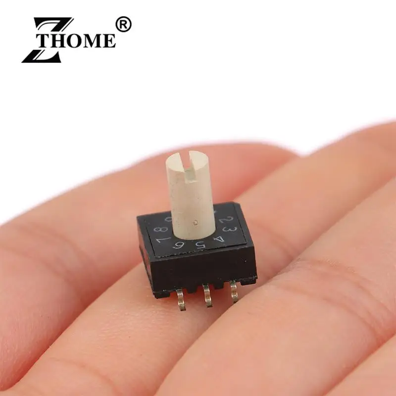 1PCS RM3HAF-10R Rotary Encoder Switch Dial Switch 10 0-9 Coding Switch Patch 3:3 With Handle Rotary Coding Switch