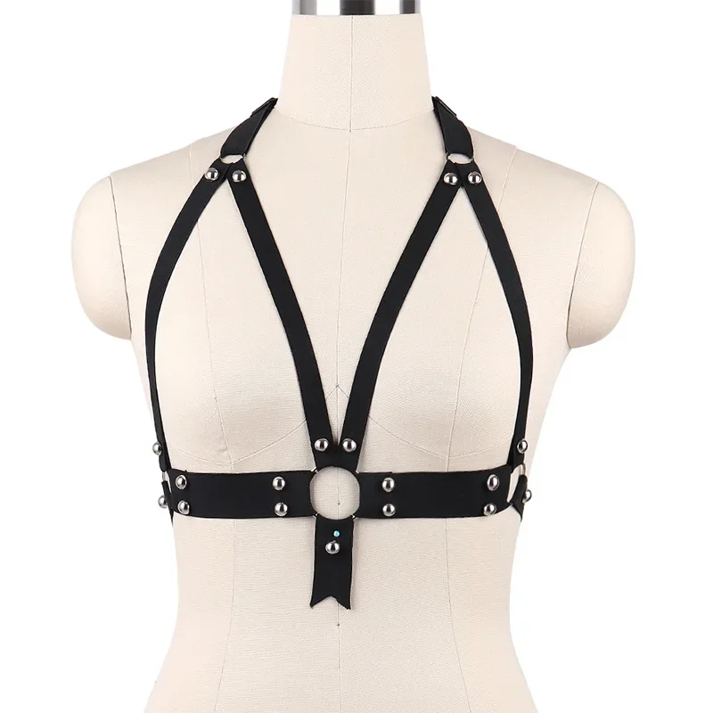 

Lingerie Women Fetish Bondage Bra Pole Dance Harness Belt Sexy Gothic Rave Cage Bra Bralette Body Harness