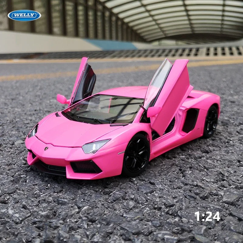 

WELLY 1:24 Lamborghini Aventador LP700-4 Car Model Toy Toys For Boys Children Gift Collect crafts