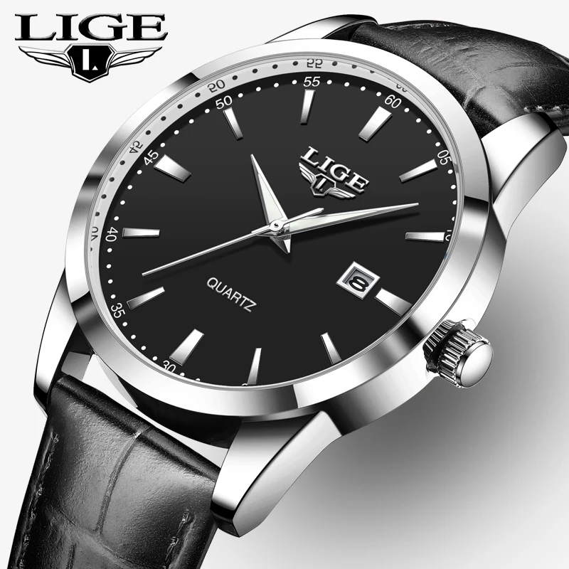 

Новые простые часы LIGE: Модные мужские кварцевые наручные часы класса люкс, спортивные водонепроницаемые светящиеся часы с датой, женские часы, парные часы, Reloj