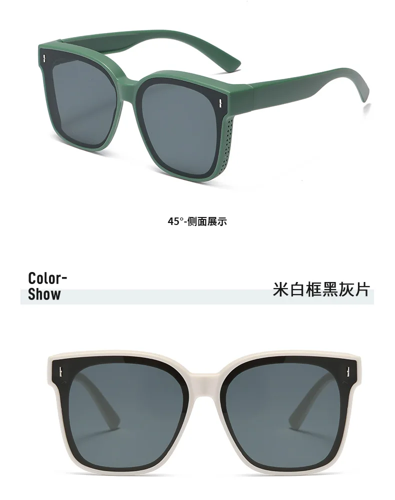 Fashion Square Polarisierte Sonnenbrille Abdeckung Über Myopie Brillen Tragbare Männer Frauen Vintage Angeln Fahren Brillen ﻿ – Detail 14