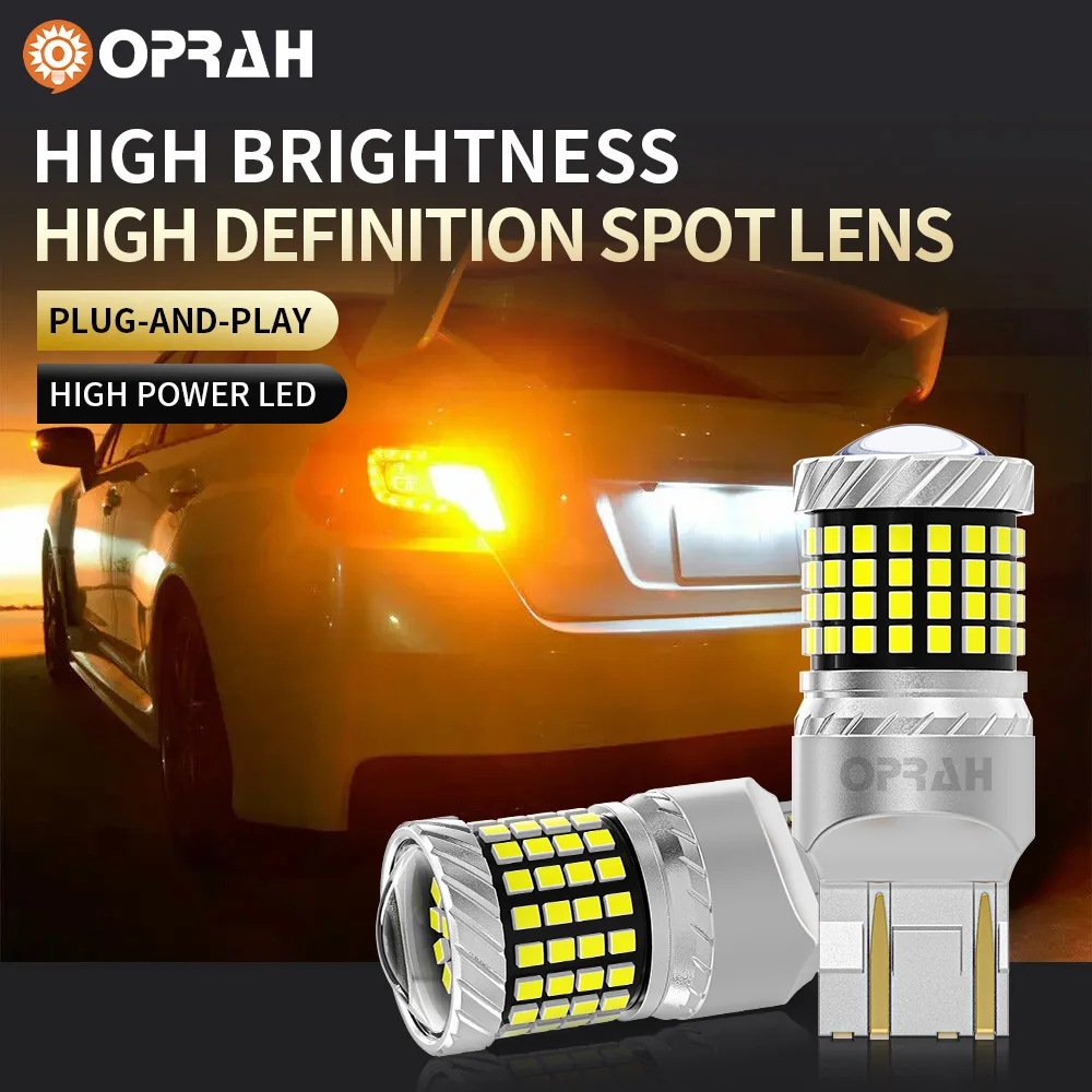 Oprah 2pcs Super Bright Car Light 12V 24V LED 1156 PY21W 1157 BAY15D P21/5W Canbus No Error Indicator Turn Signal Lamp For Truck