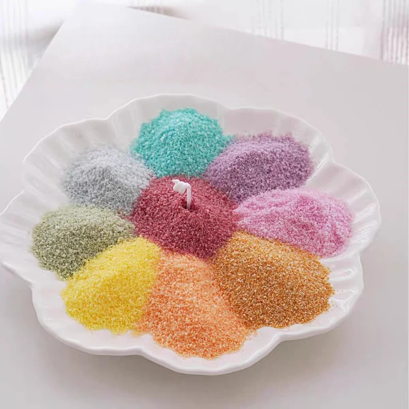 1000g Colorful Sand Wax Particle Smokeless Layered Material DIY Sand Painting Wax Handmade Aromatherapy Candle Sand Wax