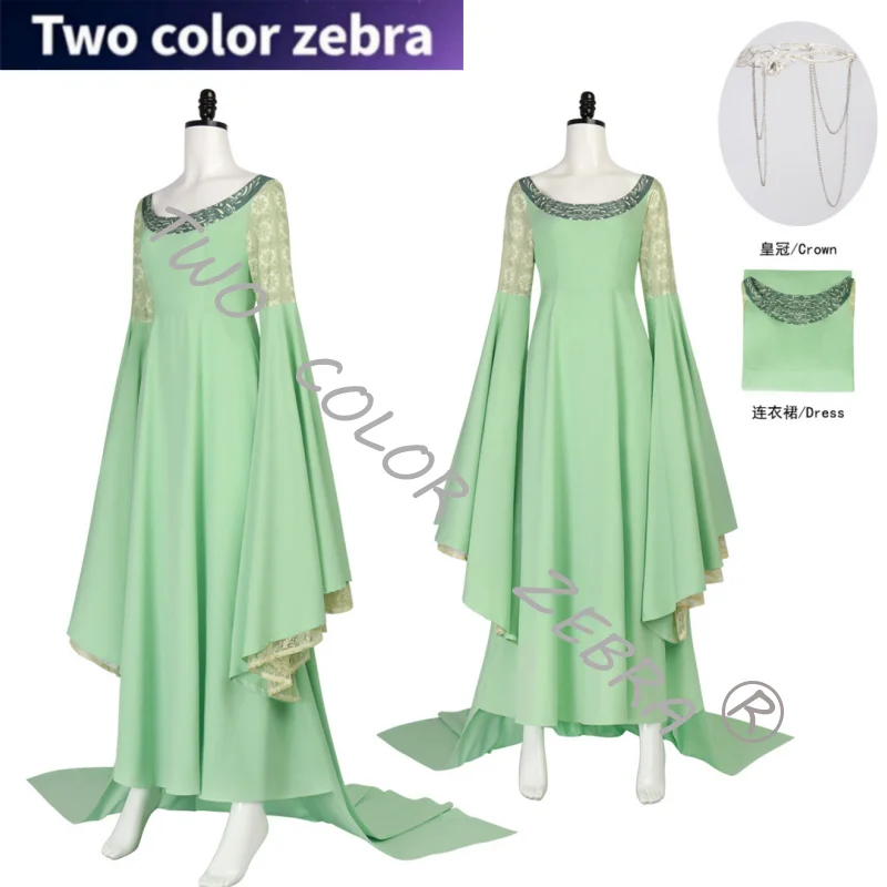 

Костюм для косплея Арвен из «Властелина колец», вечернее платье, униформа для Хэллоуина, карнавала, вечеринки, с рукавами, в стиле Средневековья и Ренессанса