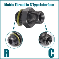Hydraulic Fittings Metric Thread M12 M14 M16 M18 M20 M22 Straight-through C Type Male Thread High Pressure Oil Tubing Joints