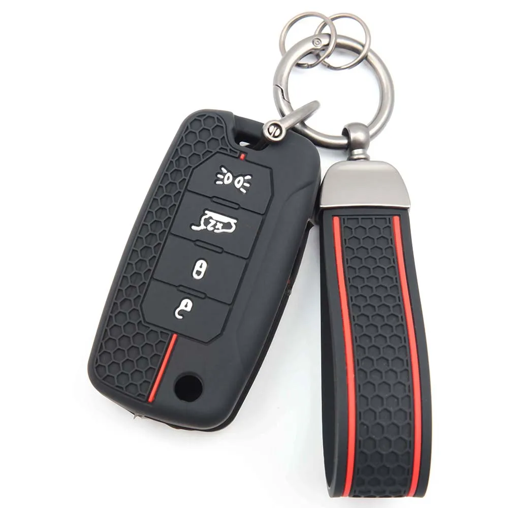 Car Key Case for Jeep Cherokee Compass S Renegade Grand Commander for Dodge Journey Challenger Jcuv Charger for Chrysler 300C