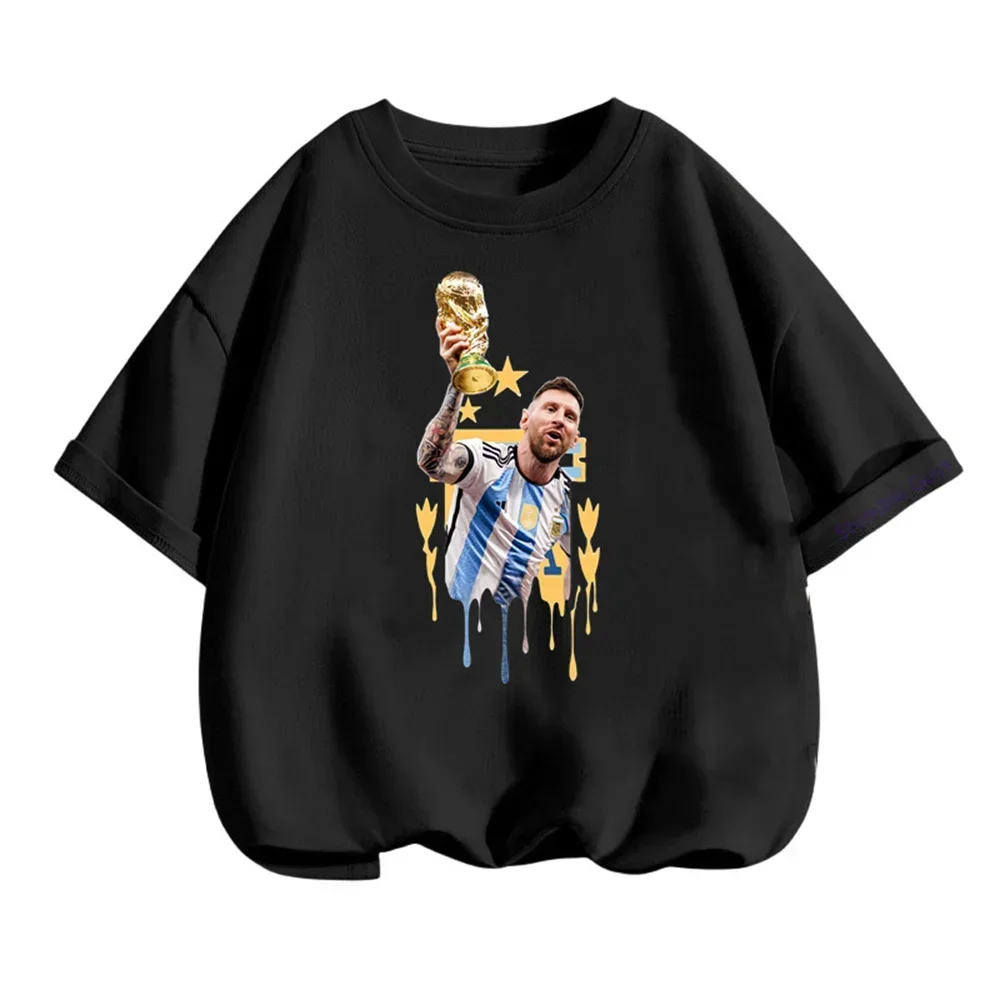 

Messi Tshirt Kids Clothes Boys Girls Clothing Summer Short-sleeved Casual T-shirt Children's Sports Tops for Boys and Girls
