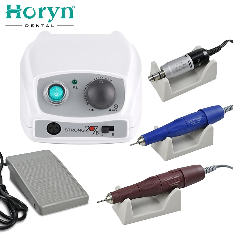 

Dental 65W STRONG 207B Micromotor + 102LN Handle 45000RPM Nail Drills Manicure Machine Polishing Machine Dentistry Tools