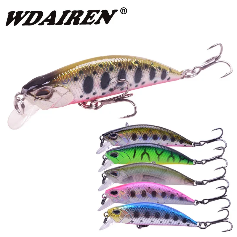 

1Pc 50mm 4.5g 55mm 6g Sinking Minnow Wobblers Lures for Fishing Fixed Weight Trout Fishing Bait Jerkbait Crankbait WD-500