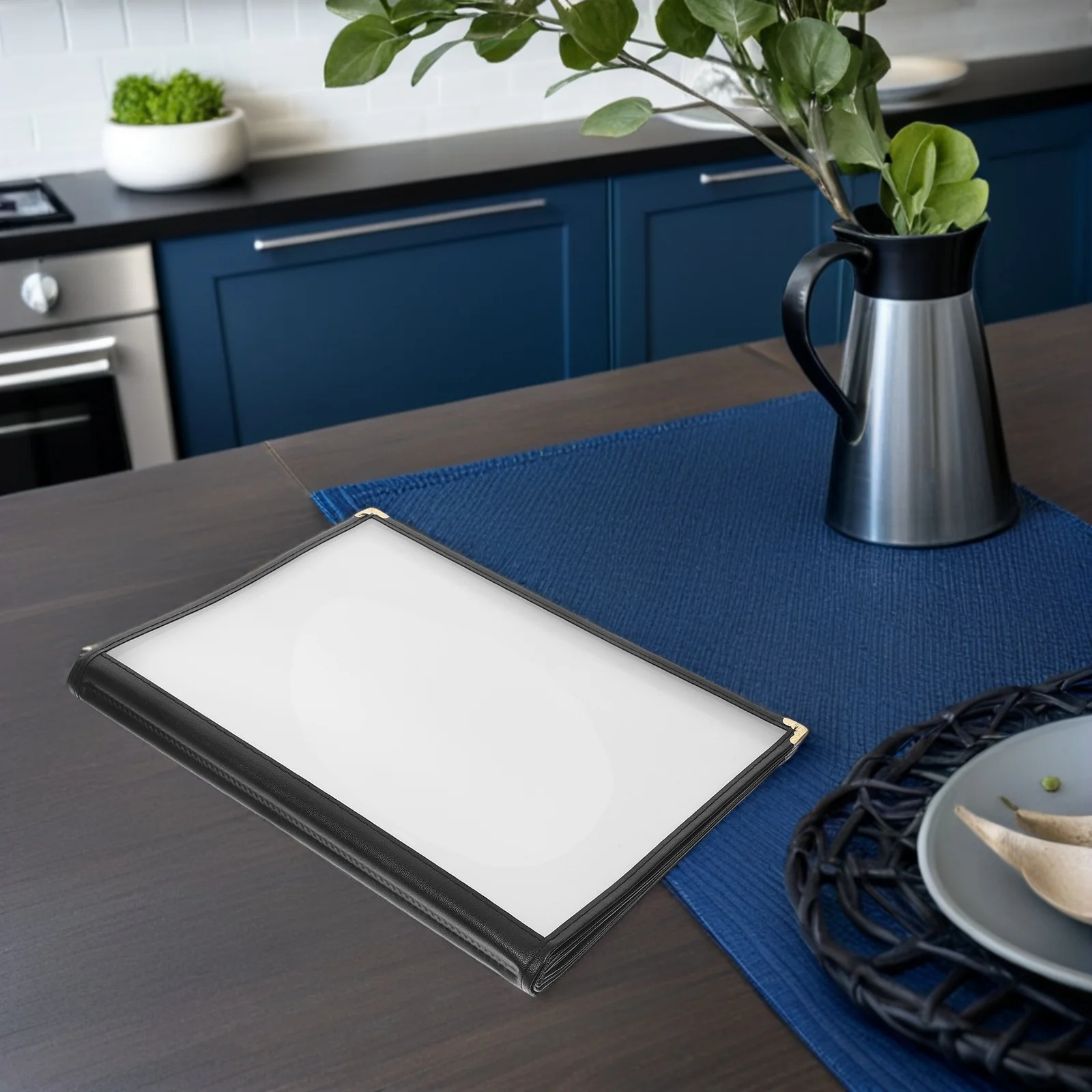 

Transparent Restaurant Menu Covers Book A4 Size for Cafe Pub Noshery Porterhouse Elegant PVC Protector with Reinforced Edges