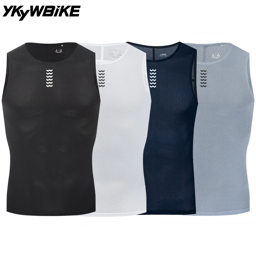 YKYWBIKE Herren Fahrradweste Sport Baselayer Sommer Mesh Unterhemd Fahrrad-Unterwäsche Fahrradbekleidung