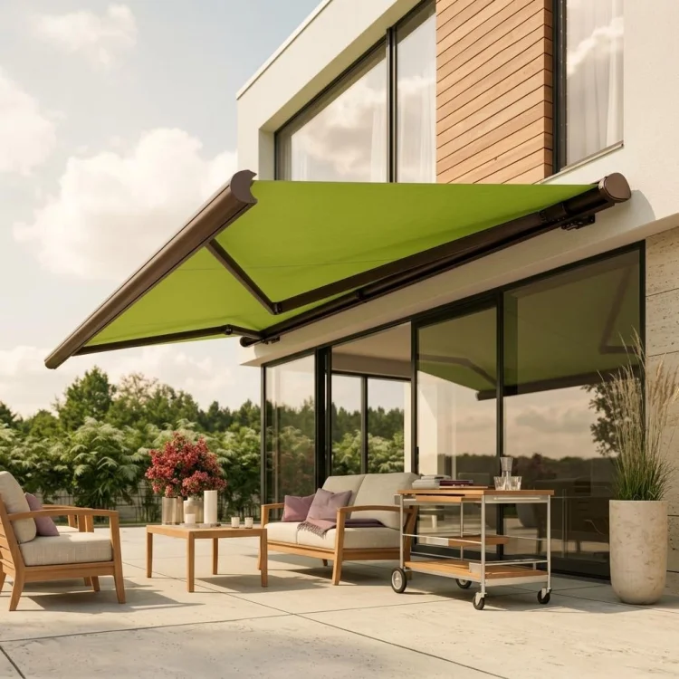 Customized with Various Sizes and Colors Sunshade Fashion Full Cassette Awning Hurricane Impact Resistant Heavy Duty Canopy