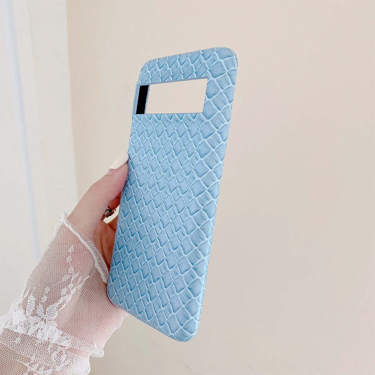 Luxury Leather Phone Case For Google Pixel 8 7 6 Pro 7a 6a 4a 5 4 XL Simple Fashion Woven Plaid Pattern Cover