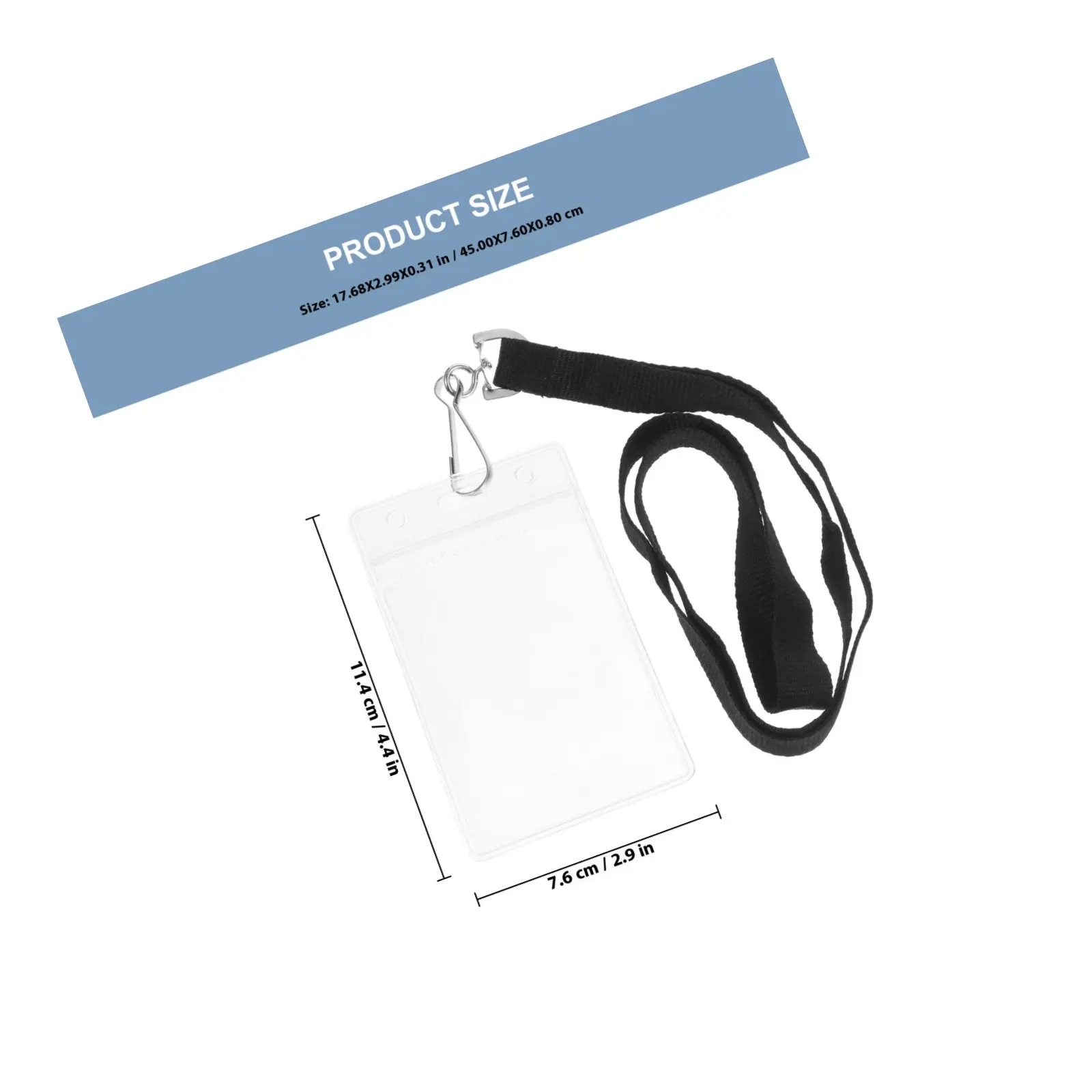 5Sets Id Badge Holder Clear Card Sleeves for Game Cards Photos Postcards Coupons Collectibles Anti-Scratch Protective PVC