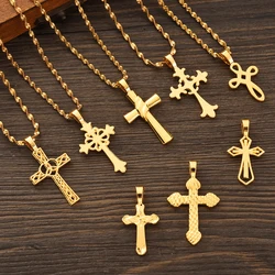 Ethiopian Jewelry Exquisite Women Man Cross Pendant Necklaces African Eritrean Habesha Wedding Accessories Gift #021