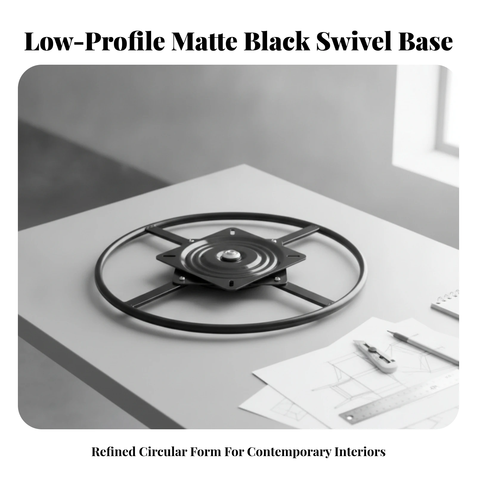 Chair Swivel Base 360-Degree Rotation Sofa Swivel Circlet Rotating Platform Hardware Heavy Duty Smooth-Rotating for DIYers