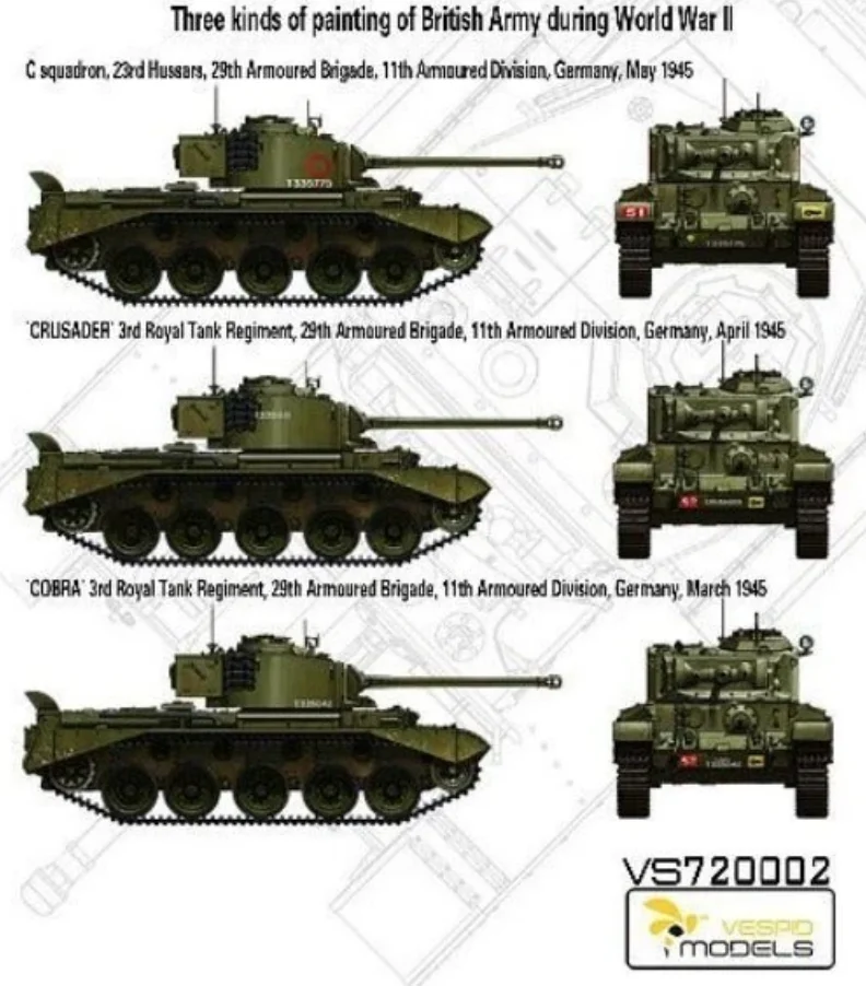 VESPID  720002 1/72 Scale British A34 A-34 Comet MkIA  Cruise Tank Display Hobby Craft Plastic Assembly Model Kit