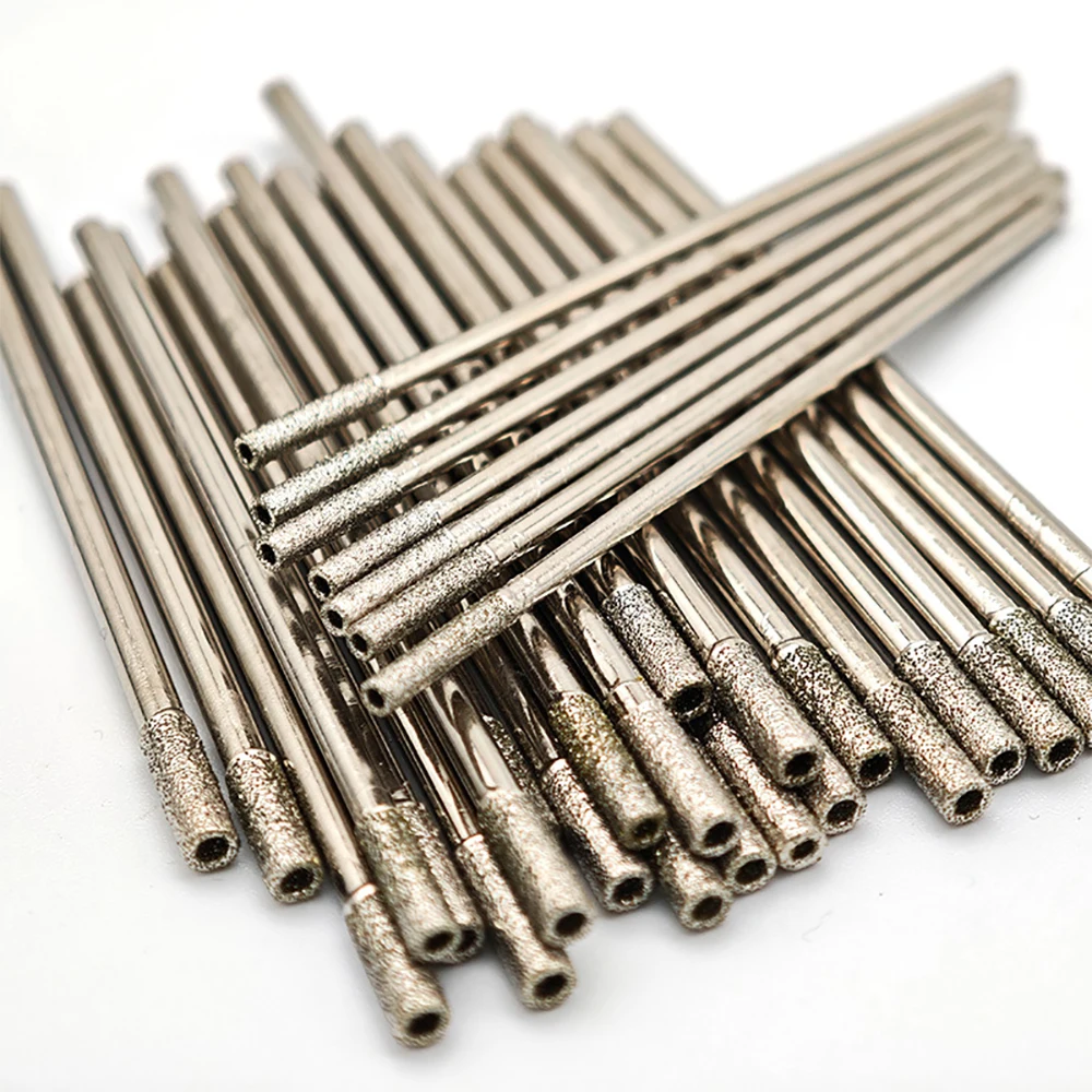 10Pcs Diamond Coated Core Drill Bits Hole Saw Glass Tile Ceramic Marble Drop Ship Extend Diamond Drill Bit 1mm-3mm Round Shank