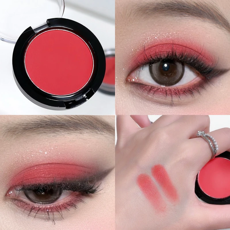 Preto e vermelho combinação conjunto de sombra de olho punk goth estilo fumaça fosco branco e azul sombra de olho conjunto maquiagem dos olhos cosméticos