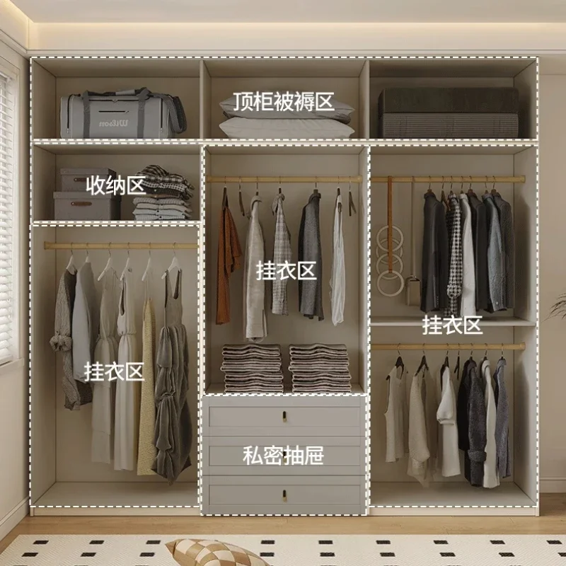 

Drawer Shelve Wardrobe Nordic Multilayer Minimalist Open Closets Bedroom Wardrobe Cabinet Baby Rangement Chambre Furniture