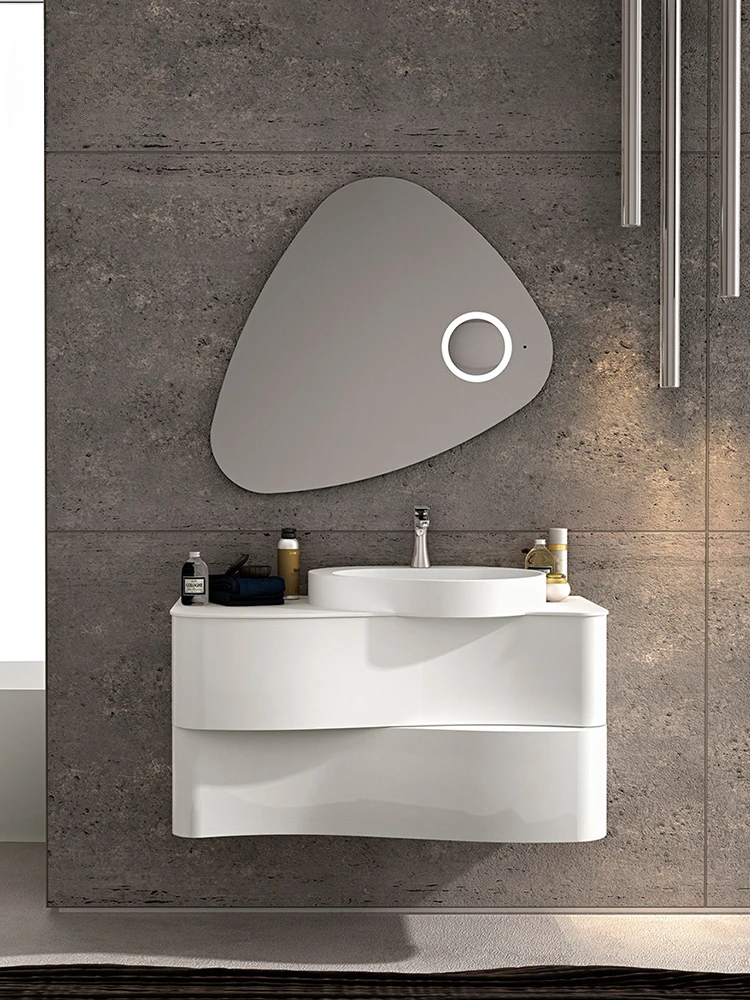 

Personalized solid wood integrated basin bathroom cabinet hand washing basin cabinet bathroom cabinet