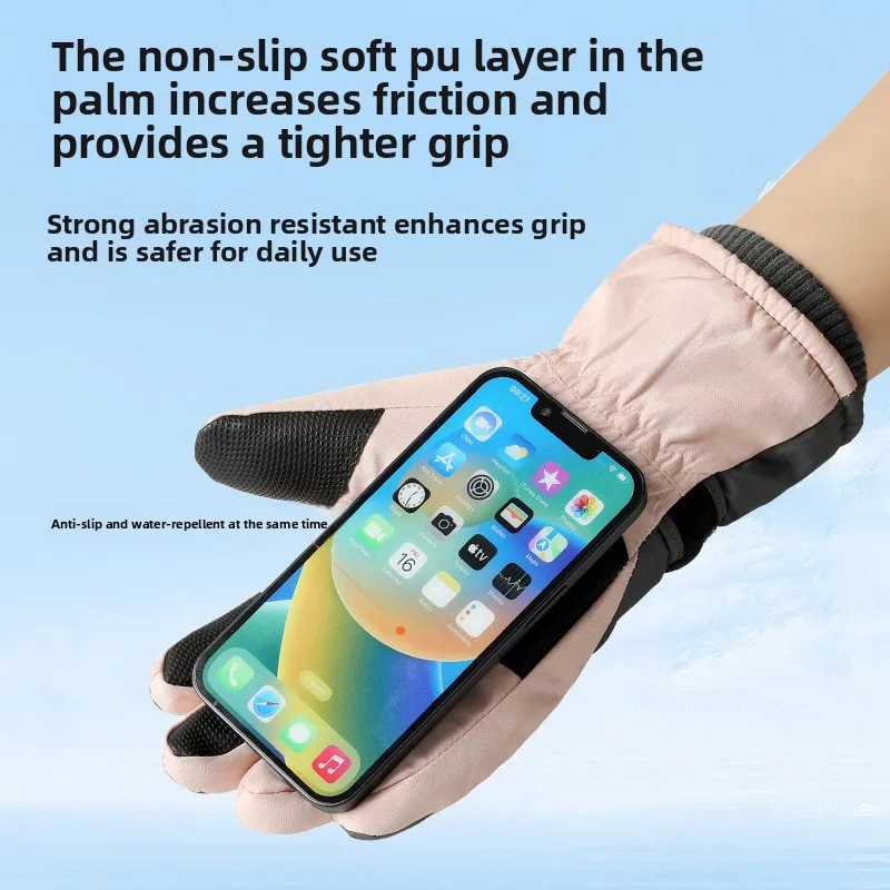 Xiaomi الشتاء قفازات ركوب الدراجات عدم الانزلاق اللمس قفازات التزلج على الجليد اكسسوارات مقاوم للماء جيب قفازات دافئة للرجال والنساء