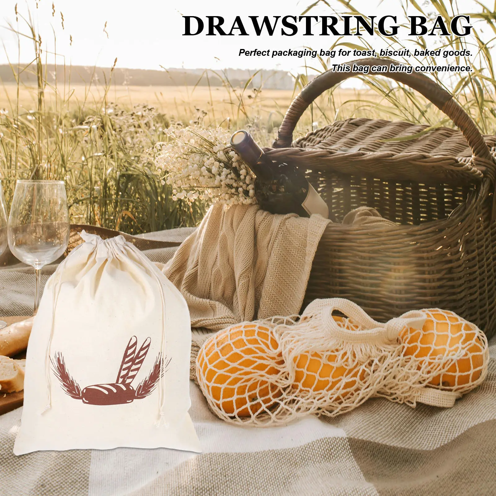 Food Pouch Reusable - Saco de Armazenamento de Pão com