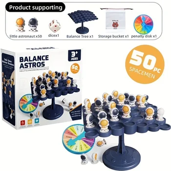 Puzzle d'astronaute, arbre d'équilibre, jouet d'astronaute interactif Parent-enfant, jeu de société d'entraînement de réflexion de pleine conscience pour enfants