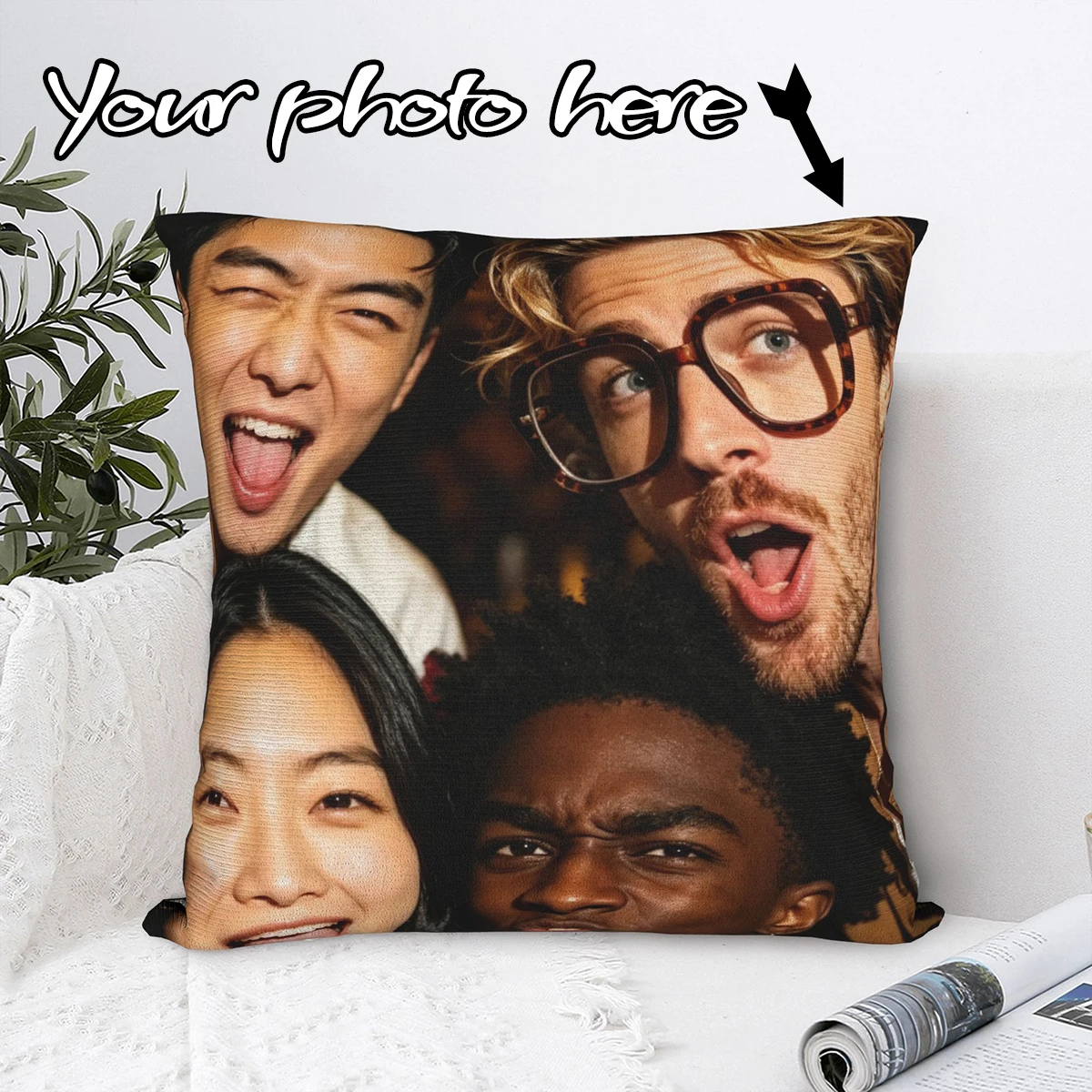 Customized Memorial Soft Throw Pillow Cover Personalized Wedding Keepsake Custom Design for Home Decor