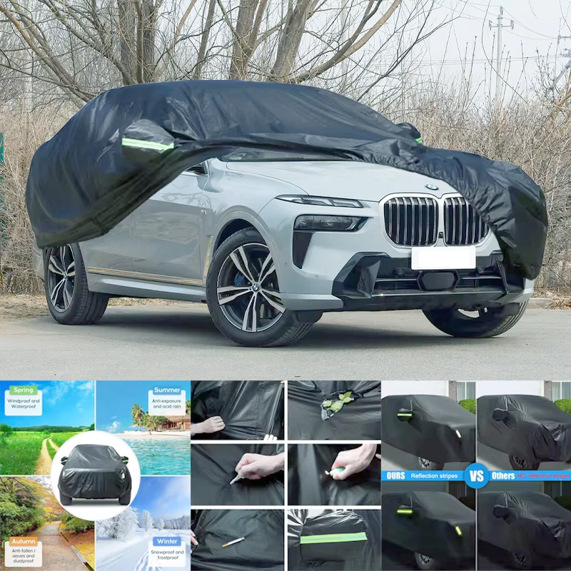 

For BMW X7 All-Weather Car Covers 6-in-1 Waterproof Dustproof UV Proof Snowproof Scratch Resistant Protection