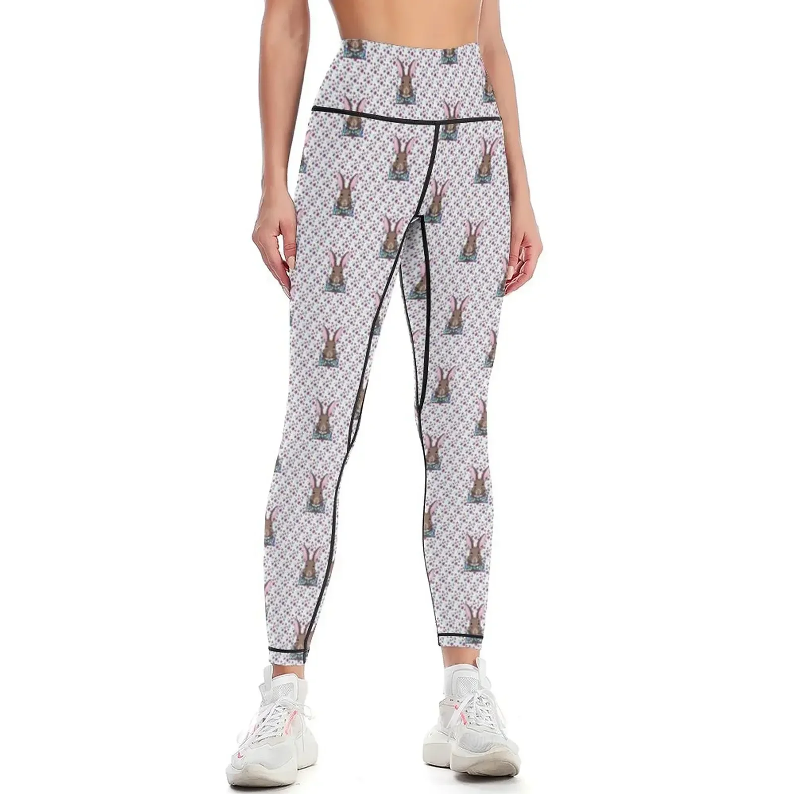 

Easter Eggs And Easter Bunny - Funny Easter Art Leggings Sportswear woman gym Sports pants for gym clothing Womens Leggings