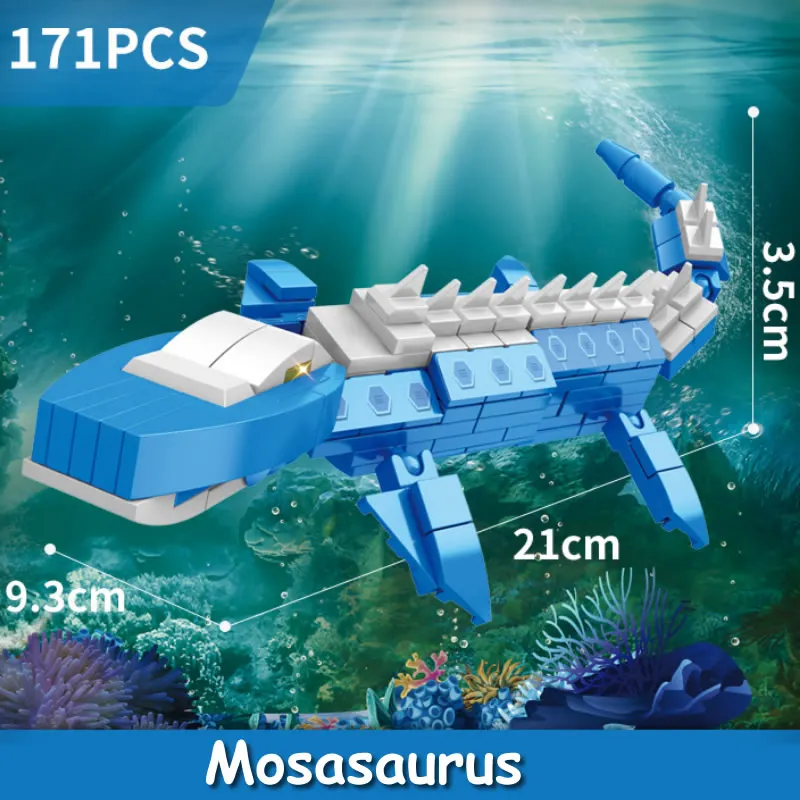 Mosasaurus WOMA Dinosaur Building Block Tyrannosaurus Rex Triangular Stegosaurus Pterosaur Brick Toys For Kids 0403