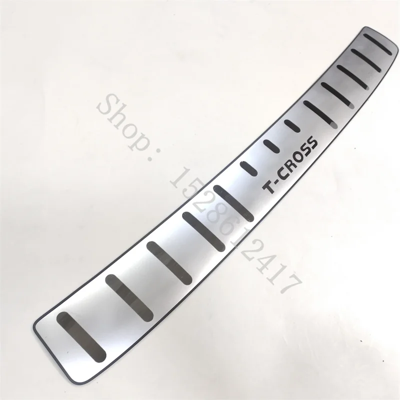 

For VW Volkswagen T-Cross 2018 2019~2025 stainless steel car Rear Bumper Protector Sill Trunk Tread Plate Trim Car Accessories
