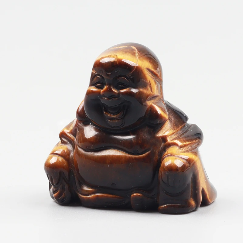 1.5" Hand Carved Jade Maitreya Buddha Figurine Natural Gemstone Crystal Reiki Healing Quartz Chakra Lucky Smile Buddha Figurine - Image 6