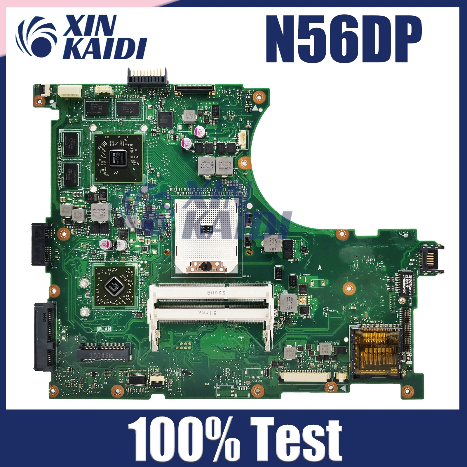 

N56DP Laptop Motherboard For ASUS N56D N56DP N56DY R501DY N56DYA 60-NQOMB1002-C03 Mainboard AMD 216-0834065 100% Test