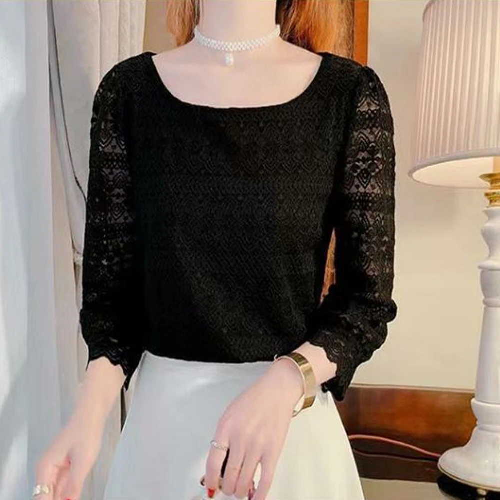 

New Transparent Korean Women Lace Blouse Y2k Pink Cute Sweet T Shirt Women Retro Short Sleeve Lace Tee Prepply T Shirts Clothes