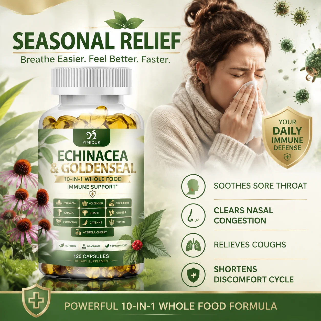 Kapsul Echinacea & Goldenseal - Echinacea ulasan dan harga