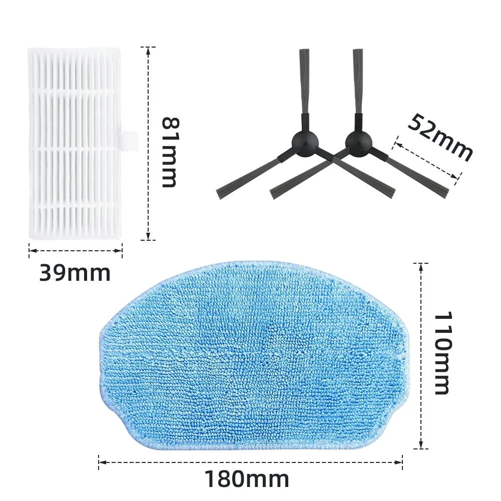 For Conga Animal X 08604 Robot Vacuum Cleaner Side Brush HEPA Filter Mop Cloth Pads Kit Vacuum Cleaner Parts Accessories