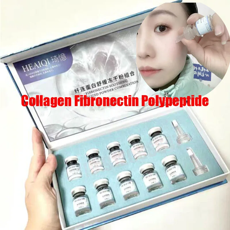 Epidermal Growth Factor Fibronectin Lyophilized Powder Anti-Wrinkles EGF Freeze-Dried Powder Peptide Small Molecule Repair Set