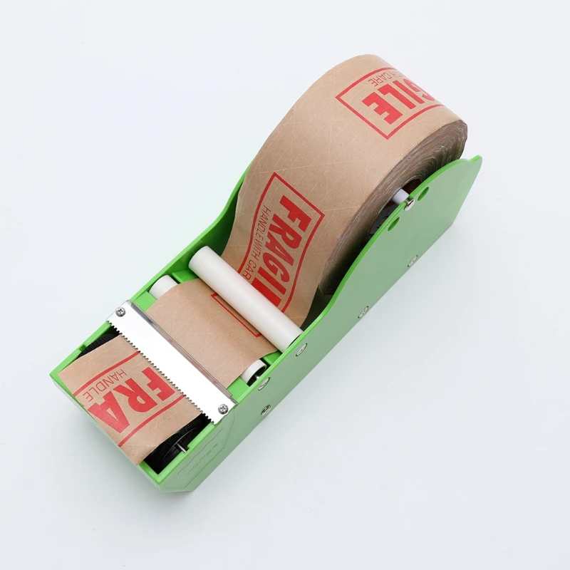 Water Activated Tape Dispenser Wet/Cut Kraft Gummed Tape Dispenser for Box Sealing Shipping Carton Dropship