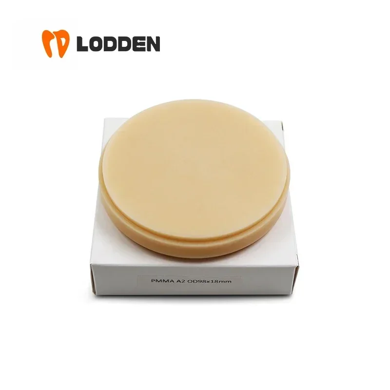 Lodden Dental PMMA Monolaag 98 MM Voor Dental Lab Materiaal Preshade Monochrome Hars Disc CAM/CAD VITA 16 Kleur Tandarts Materialen