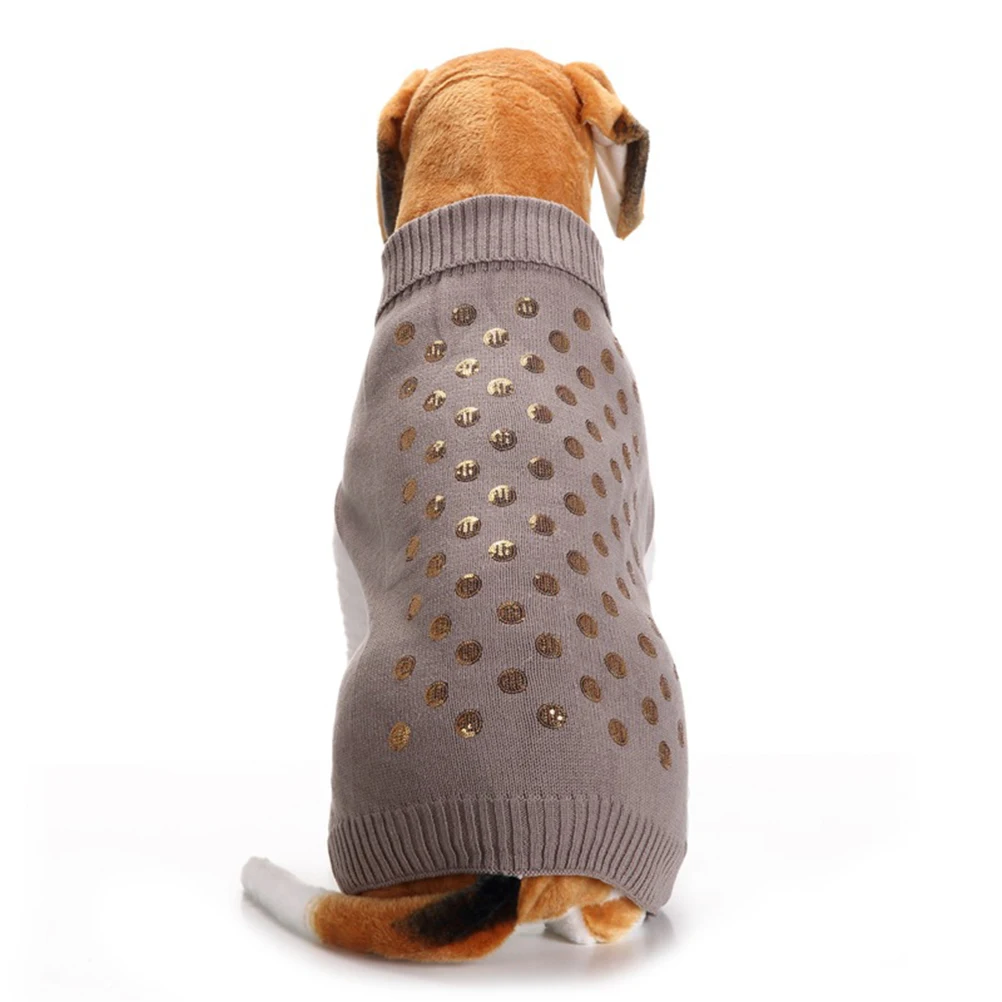 

Dog Sweater Grey Size L Squama Design Pet Autumn Clothes For Small Medium Dogs Warm Puppy Clothing Winter Dog Sweater